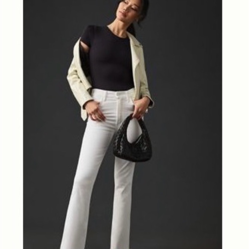 MOTHER High-Rise Ankle Jeans – White